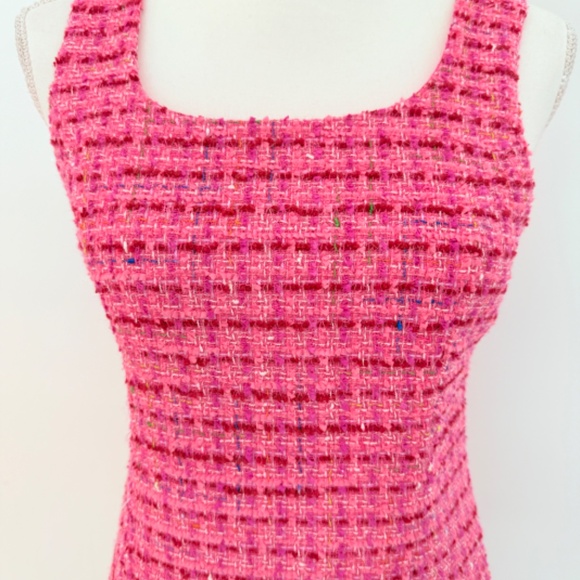 Katie J NYC Girls Pink Tweed Samantha Bouche Jacket & Mini Dress Cocktail Party - Picture 5 of 14